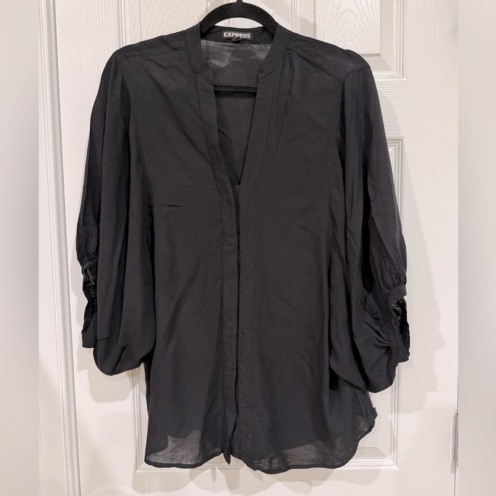 Express Black Blouse Dolman sleeves